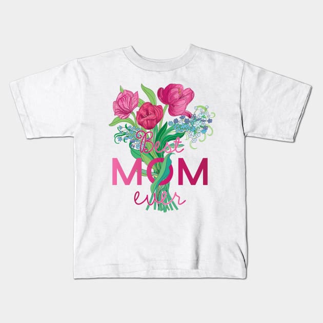 Best mom ever Kids T-Shirt by IngaDesign